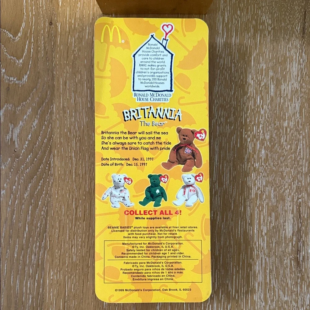Ty Britannia the Bear - Brown with Errors